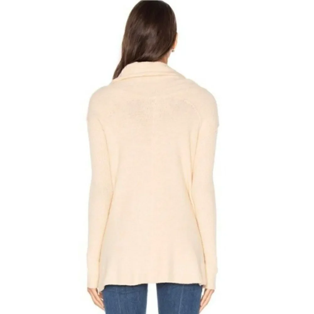 Free People Strawberry Fields Sweater Cowl Neck Swingy Soft Cream Women Small‎